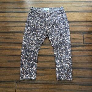 One Teaspoon Women's Brown Patterned slouchy leopard Jeans